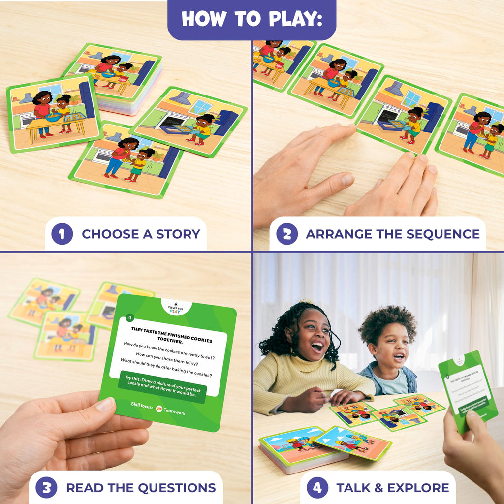 What Happens Next Sequencing Cards for Speech Therapy - 60 Illustrated Sequence Cards for Kids Ages 4+ - Speech & Language Therapy Materials – Vocabulary, Articulation & Sentence Building Game