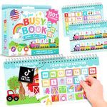 Hadley Designs My First Busy Book Toddlers 3-5, Montessori Preschool Learning Activities Age 4-5, 174 Pcs Velcro Busy Book, Travel Toys Airplane Car Quiet Time, Sensory Toys, Toddler Birthday Gift