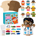 WATINC 9-Piece DIY Felt Hand Puppet Making Kit for Kids
