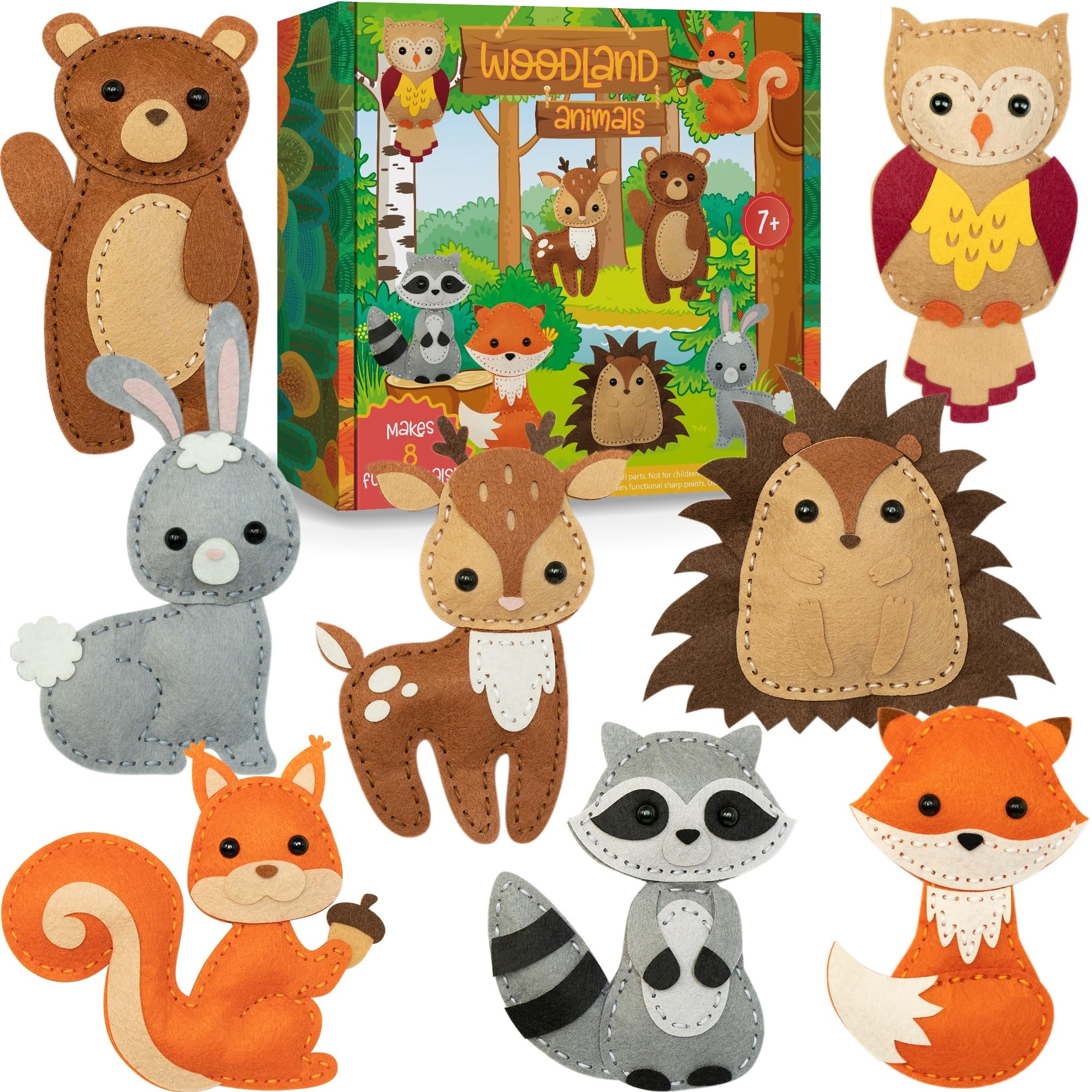 Craftorama Fairytale Felt Animal Sewing Kit for Kids