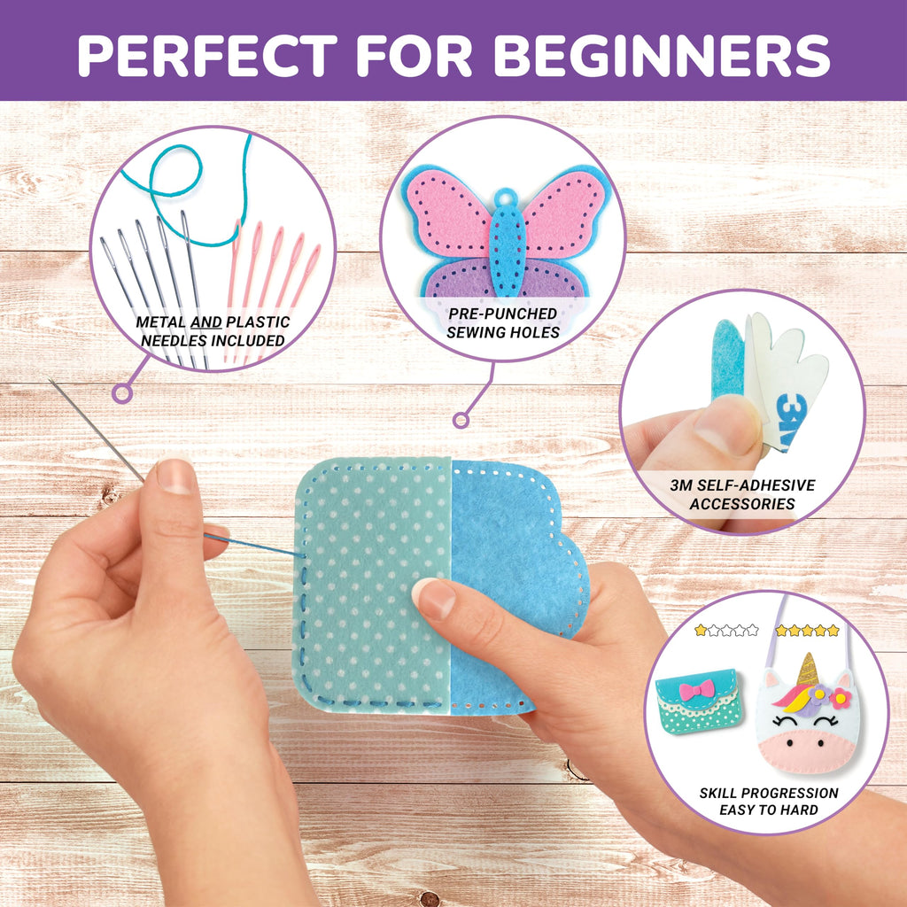 Craftorama Fairytale Felt Animal Sewing Kit for Kids